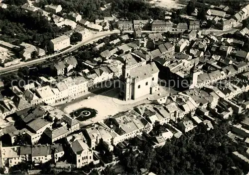 AK / Ansichtskarte Hranice Gottwaldovo namesti stred historickeho Fliegeraufnahme Hranice