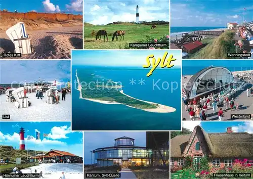 AK / Ansichtskarte List_Sylt Fliegeraufnahme Rotes Kliff Hoernumer Leuchtturm List_Sylt