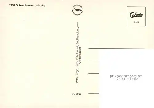 AK / Ansichtskarte Ochsenhausen Barockkirche oechsle Bahn Hotel Adler  Ochsenhausen