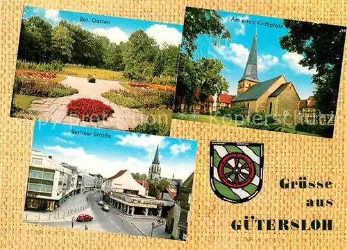 AK / Ansichtskarte Guetersloh Berliner Strasse alte Kirchplatz  Guetersloh
