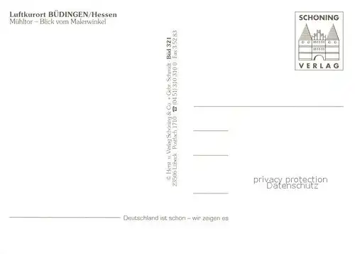AK / Ansichtskarte Buedingen_Hessen Muehltor Buedingen Hessen