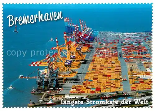 AK / Ansichtskarte Bremerhaven Fliegeraufnahme Stromkaje  Bremerhaven
