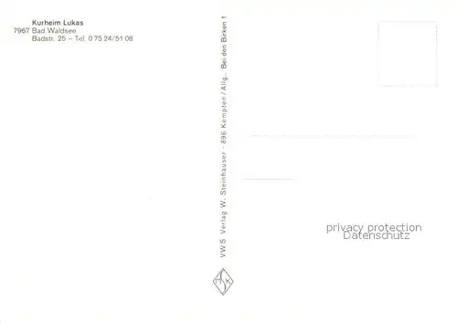 AK / Ansichtskarte Bad_Waldsee Kurheim Lukas Bad_Waldsee