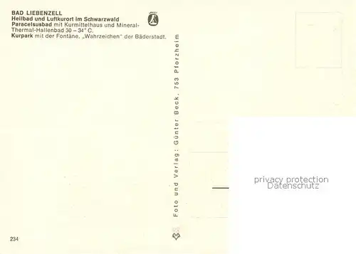 AK / Ansichtskarte Bad_Liebenzell Paracelsusbad Bad_Liebenzell