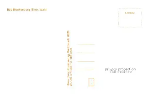 AK / Ansichtskarte Bad_Blankenburg  Bad_Blankenburg