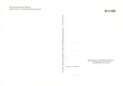 AK / Ansichtskarte Buesum_Nordseebad Suedstrand Wellenschwimmbad Buesum_Nordseebad