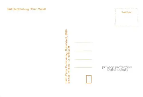 AK / Ansichtskarte Bad_Blankenburg  Bad_Blankenburg