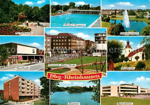 AK / Ansichtskarte Rheinhausen_Duisburg Freibad Krueppsee Volkspark Sporthalle Rheinhausen Duisburg