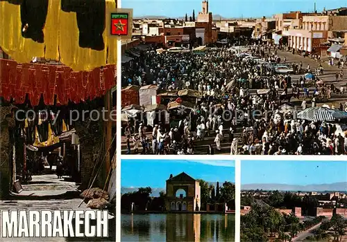 AK / Ansichtskarte Marrakech_Marrakesch Tintoreros Plaza Djemaa El Fna Marrakech Marrakesch