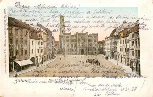 AK / Ansichtskarte Verlag_Braun_Nr. 2658 Zittau Marktplatz Rathaus  Verlag_Braun_Nr.