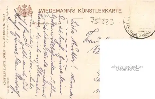 AK / Ansichtskarte Verlag_Wiedemann_WIRO_Nr. 2744 A Wildbad Untere Stadt Verlag_Wiedemann_WIRO_Nr.