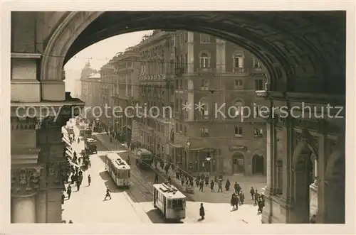 AK / Ansichtskarte Strassenbahn Genova Ponte Monumentale Via XX Settembre  Strassenbahn