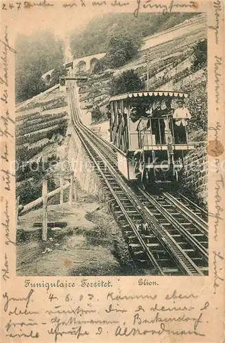 AK / Ansichtskarte Bergbahn Funigulaire Territet  Bergbahn