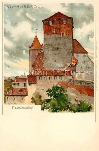 AK / Ansichtskarte Mutter_K. Nuernberg Fuenfeckiger Turm  Mutter_K.