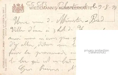 AK / Ansichtskarte Verlag_Wiedemann_WIRO_Nr. 2060 C Muenster am Stein Verlag_Wiedemann_WIRO_Nr.