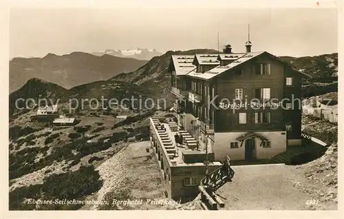 AK / Ansichtskarte Ebensee_Oberoesterreich Seilbahn Berghotel Feurkogel Ebensee_Oberoesterreich