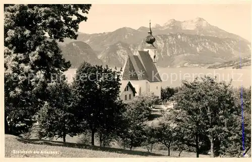 AK / Ansichtskarte Steinbach_Attersee Kirchenpartie Steinbach Attersee