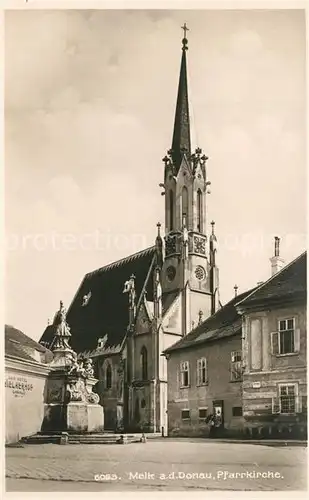 AK / Ansichtskarte Melk_Donau Pfarrkirche Melk_Donau
