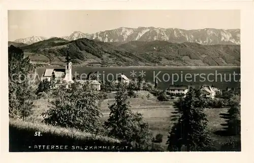 AK / Ansichtskarte Attersee Salzkammergut Attersee