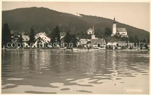 AK / Ansichtskarte Attersee Haeuser am See Attersee