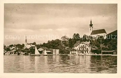 AK / Ansichtskarte Attersee Haeuser am See Attersee