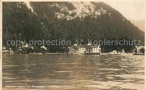 AK / Ansichtskarte Weissenbach_Attersee Haeuser am See Weissenbach Attersee