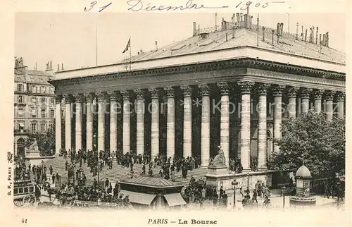 AK / Ansichtskarte Paris La Bourse Paris
