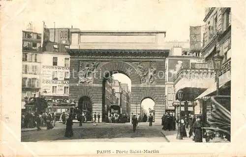 AK / Ansichtskarte Paris Porte Saint Martin Paris