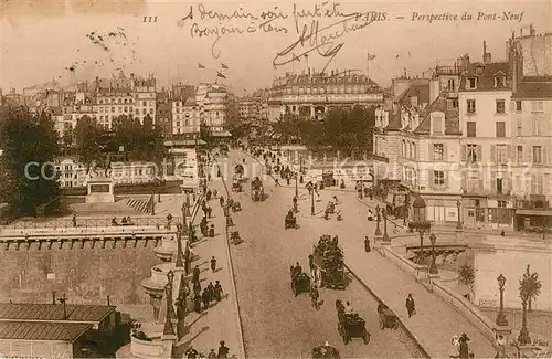 AK / Ansichtskarte Paris Perspective du Nont Neuf Paris