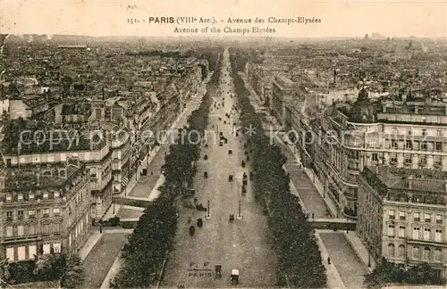 AK / Ansichtskarte Paris Avenue des Champs Elysee  Paris