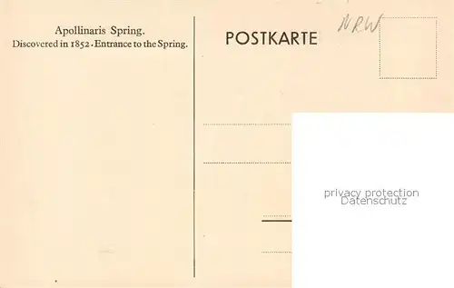 AK / Ansichtskarte Ahrweiler_Ahr Apollinaris Spring Mineralbrunnen Ahrweiler_Ahr