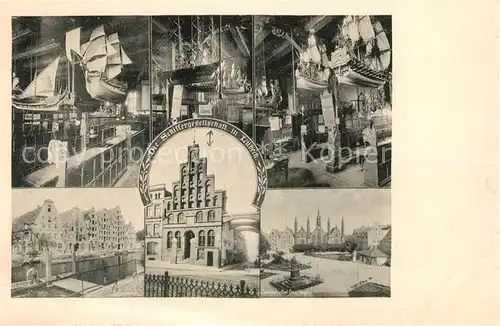 AK / Ansichtskarte Luebeck Haus der Schiffergesellschaft Innenansicht Giebelhaus Travespeicher Geibelplatz Heilig Geist Hospital Luebeck