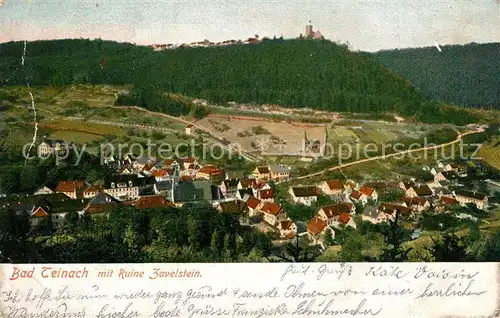 AK / Ansichtskarte Bad_Teinach Zavelstein Panorama mit Ruine Zavelstein Bad_Teinach Zavelstein