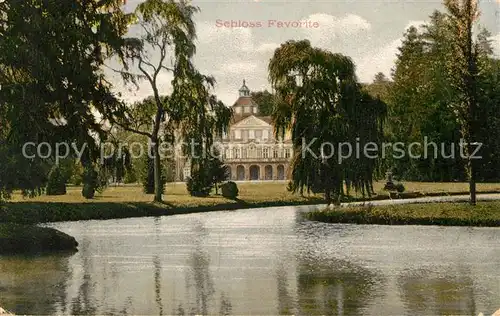 AK / Ansichtskarte Rastatt Schloss Favorite Landschaftspark Teich Rastatt