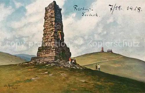 AK / Ansichtskarte Feldberg_Schwarzwald Bismarckdenkmal Kuenstlerkarte Feldberg Schwarzwald