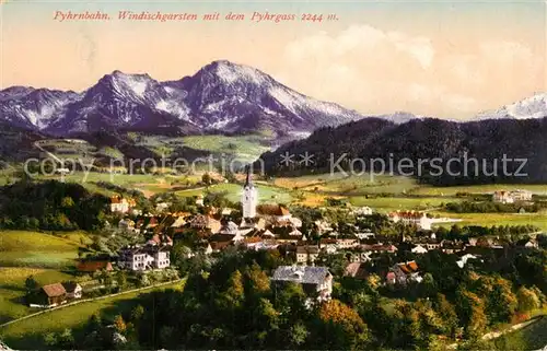 AK / Ansichtskarte Windischgarsten Gesamtansicht mit Pyhrgass Pyhrnbahn Ennstaler Alpen Windischgarsten