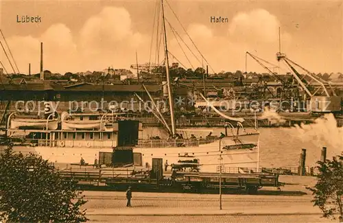 AK / Ansichtskarte Luebeck Hafen Dampfer Luebeck