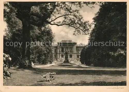 AK / Ansichtskarte Kiel Universitaet Denkmal Reiterstandbild Kupfertiefdruck Kiel