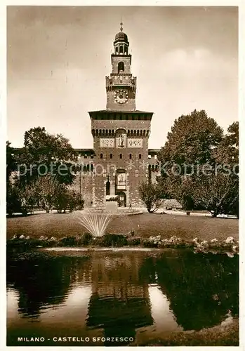 AK / Ansichtskarte Milano Castello Sforzesco Schloss Milano