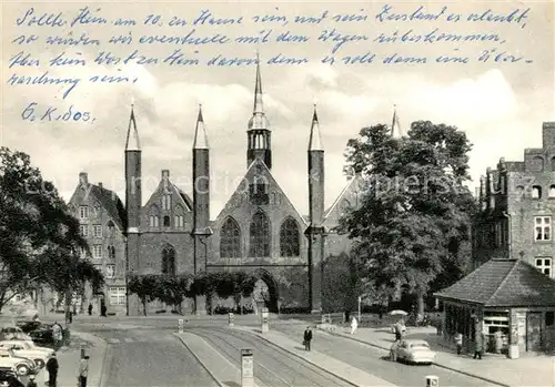 AK / Ansichtskarte Luebeck Koberg Blick zum Heiligen Geist Hospital Luebeck