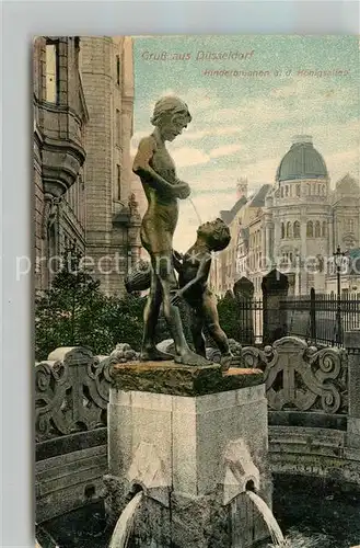 AK / Ansichtskarte Duesseldorf Kinderbrunnen an der Koenigsallee Duesseldorf