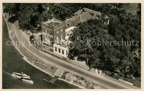 AK / Ansichtskarte Assmannshausen Kurhaus Graf Adolf Quelle Fliegeraufnahme Assmannshausen