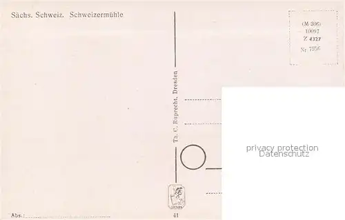 AK / Ansichtskarte Schweizermuehle_Saechsische_Schweiz  Schweizermuehle_Saechsische