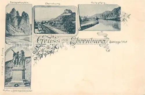 AK / Ansichtskarte Ebernburg Rheingrafenstein Rotenfels Hutten Sickingendenkmal Ebernburg