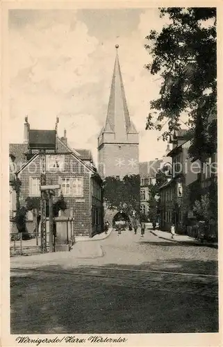 AK / Ansichtskarte Wernigerode_Harz Westerntor Wernigerode Harz