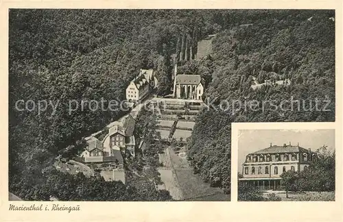 AK / Ansichtskarte Marienthal_Rheingau Gasthaus Zur schoenen Aussicht Marienthal Rheingau