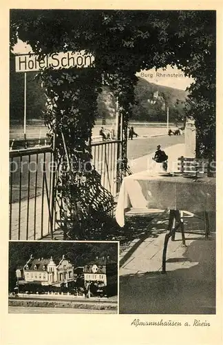 AK / Ansichtskarte Assmannshausen Hotel Schoen Assmannshausen