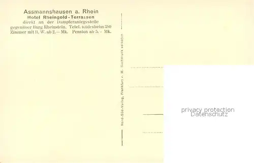 AK / Ansichtskarte Assmannshausen Hotel Rheingold Terrassen Assmannshausen