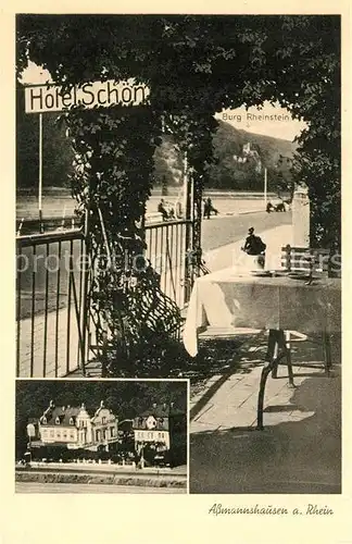 AK / Ansichtskarte Assmannshausen Hotel Schoen Assmannshausen