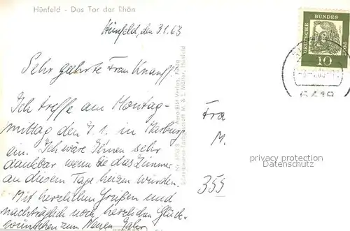 AK / Ansichtskarte Huenfeld  Huenfeld